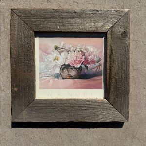 Rustic Wood Frame size 8x8 vintage